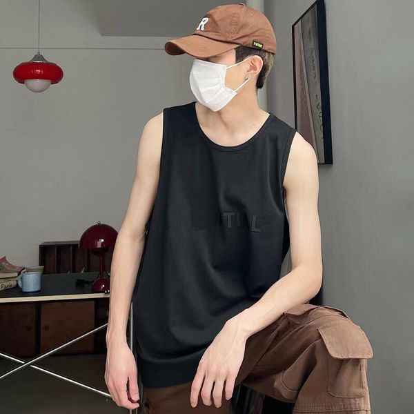 fitness mens tank loose casual breathable gym solid color new high street t shirt cotton letter printed tank black white ess brand clothes, White;black
fitness mens tank loose casual breathable gym solid color new high street t shirt cotton letter printed tank black white ess brand clothes, White;black