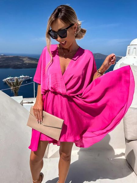 dresses jastie boho ladies v neck solid mini dress women elegant half sleeve satin loose mini dresses 2023 summer casual vestidos, Black;gray
dresses jastie boho ladies v neck solid mini dress women elegant half sleeve satin loose mini dresses 2023 summer casual vestidos, Black;gray