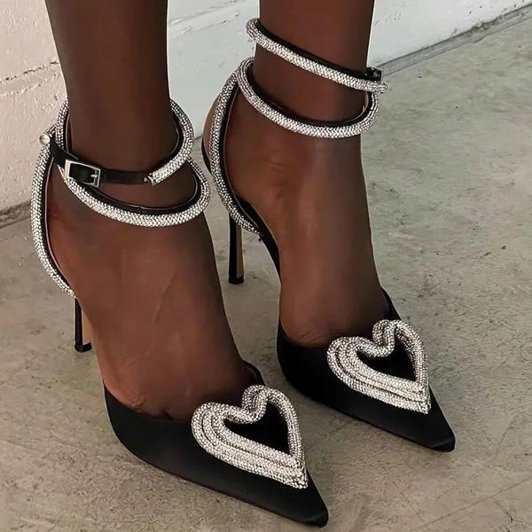 mach dress shoes for womens designer satin love diamond buckle stiletto heel sandal 9.5cm high heeled sandals slingbacks pointed toes shoe 3, Black
mach dress shoes for womens designer satin love diamond buckle stiletto heel sandal 9.5cm high heeled sandals slingbacks pointed toes shoe 3, Black