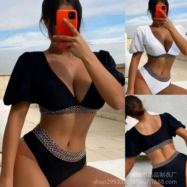 women's bikini swimwear 2023 split short sleeve high waist ins net red solid v-neck swimwear
women's bikini swimwear 2023 split short sleeve high waist ins net red solid v-neck swimwear