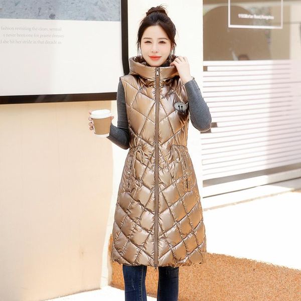 vests #0462 shiny surface long vest coat women thick warm vest waistcoat female outerwear bodywarmer outerwear hooded vest elegant, Black;white
vests #0462 shiny surface long vest coat women thick warm vest waistcoat female outerwear bodywarmer outerwear hooded vest elegant, Black;white