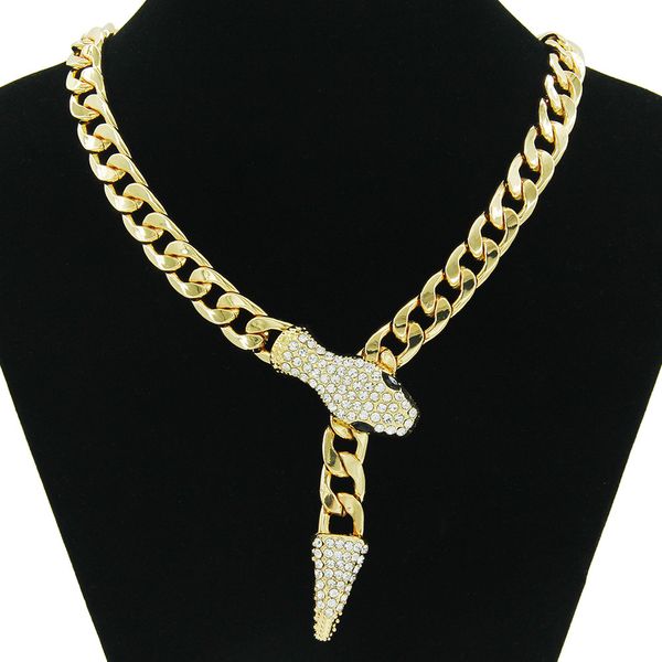 european and american ins style cuban chain light luxury short full drill snake head magnetic buckle necklace personality niche design colla, Silver
european and american ins style cuban chain light luxury short full drill snake head magnetic buckle necklace personality niche design colla, Silver