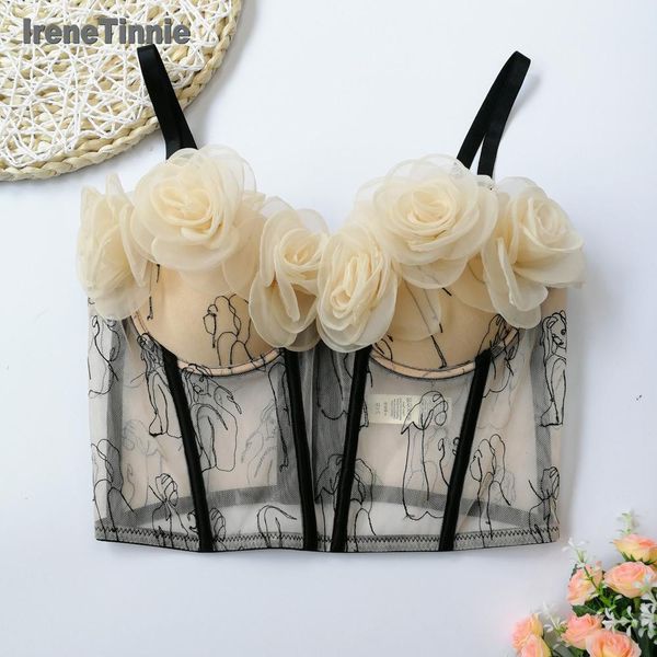 t-shirt fashion tank sweet flowers crop mesh embroidery corset women elegant party bustier streetwear festive clothing, White
t-shirt fashion tank sweet flowers crop mesh embroidery corset women elegant party bustier streetwear festive clothing, White