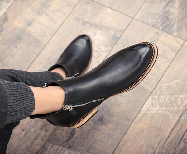 men ankle boots business zipper pu leather formal shoes low heel slip on decoration british style fashion retro versatile dh9169456041, Black
men ankle boots business zipper pu leather formal shoes low heel slip on decoration british style fashion retro versatile dh9169456041, Black