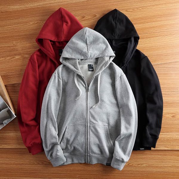 three color hooded men's spring and autumn solid color versatile jacket loose cotton cardigan casual sports hooded sweater zipper, Black
three color hooded men's spring and autumn solid color versatile jacket loose cotton cardigan casual sports hooded sweater zipper, Black