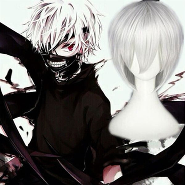 short wigs comic cosplay wig tokyo ghoul species golden wood ground silver white halloween play synthetic hair, Black
short wigs comic cosplay wig tokyo ghoul species golden wood ground silver white halloween play synthetic hair, Black