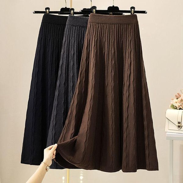 dresses solid color midlength skirt women spring and autumn high waist thin knitted skirt aline swing winter skirt wool long skirt, Black;gray
dresses solid color midlength skirt women spring and autumn high waist thin knitted skirt aline swing winter skirt wool long skirt, Black;gray