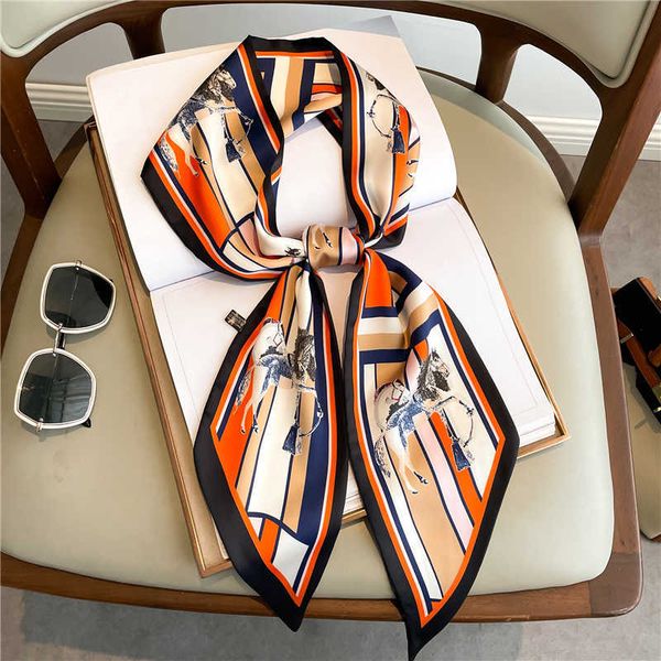 scarves luxury horse print skinny neckerchief scarf for women hair bands ribbons satin silk neck tie headscarf bandana design wrist wrap j23, Blue;gray
scarves luxury horse print skinny neckerchief scarf for women hair bands ribbons satin silk neck tie headscarf bandana design wrist wrap j23, Blue;gray