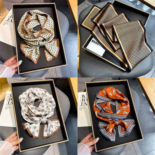 scarves women scarf silk feeling hairbands foulard doublesided printing thin ribbon neck kerchief scarves bufanda for hair 2022 j230428, Blue;gray
scarves women scarf silk feeling hairbands foulard doublesided printing thin ribbon neck kerchief scarves bufanda for hair 2022 j230428, Blue;gray