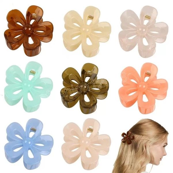 length 7 cm jelly color flower shape clamp women ponytail scrunchies medium hair claw clip plant plastic hairpins wash headdress accessories, Slivery;golden
length 7 cm jelly color flower shape clamp women ponytail scrunchies medium hair claw clip plant plastic hairpins wash headdress accessories, Slivery;golden