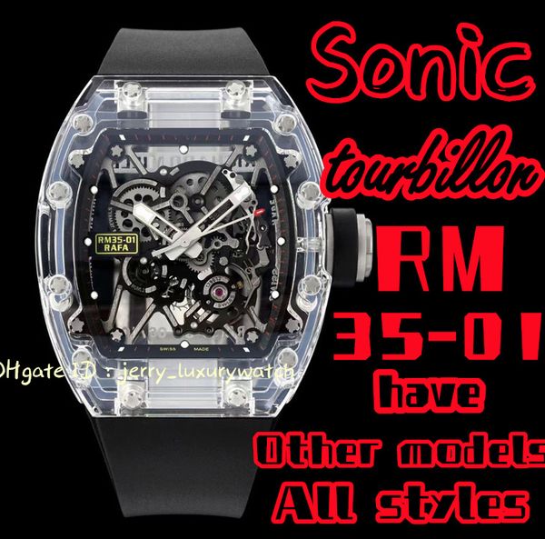 sonic 35-01 rmul3 luxury men's watch integral mechanical movement, crystal glass material, black carbon fiber sapphire crystal mirror i, Slivery;brown
sonic 35-01 rmul3 luxury men's watch integral mechanical movement, crystal glass material, black carbon fiber sapphire crystal mirror i, Slivery;brown