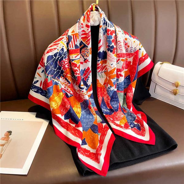scarves 9090cm design scarves for women shawl print silk feeling hijab scarf neckerchief female bandana square foulard ladies wrap j230428, Blue;gray
scarves 9090cm design scarves for women shawl print silk feeling hijab scarf neckerchief female bandana square foulard ladies wrap j230428, Blue;gray
