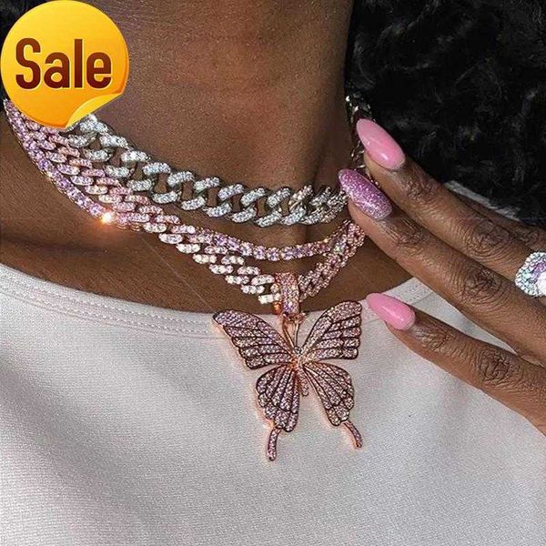 chains hip hop pink big butterfly pendant chunky cuban choker necklaces for women multicolor rhinestones metal link chain punk jewelrychains, Silver
chains hip hop pink big butterfly pendant chunky cuban choker necklaces for women multicolor rhinestones metal link chain punk jewelrychains, Silver