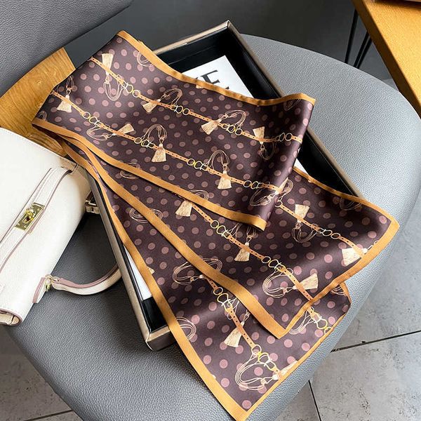 scarves 2023 long skinny silk neck scarf collar tie women foulard bag ribbon scarves dot floral print elegant hairband head kerchief j230428, Blue;gray
scarves 2023 long skinny silk neck scarf collar tie women foulard bag ribbon scarves dot floral print elegant hairband head kerchief j230428, Blue;gray