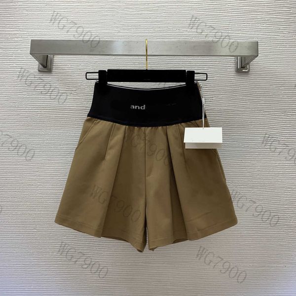 brown color designer women shorts ribbon splicing side zipper fashion high waist slim wide-leg shorts 2023 brand women short pants summer sk, White;black
brown color designer women shorts ribbon splicing side zipper fashion high waist slim wide-leg shorts 2023 brand women short pants summer sk, White;black