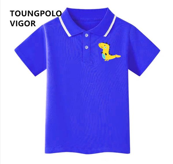 toungpolo vigor cute dinosaur children's polo short sleeve t-shirt custom designed children's clothes team uniform school ball uni, Blue
toungpolo vigor cute dinosaur children's polo short sleeve t-shirt custom designed children's clothes team uniform school ball uni, Blue