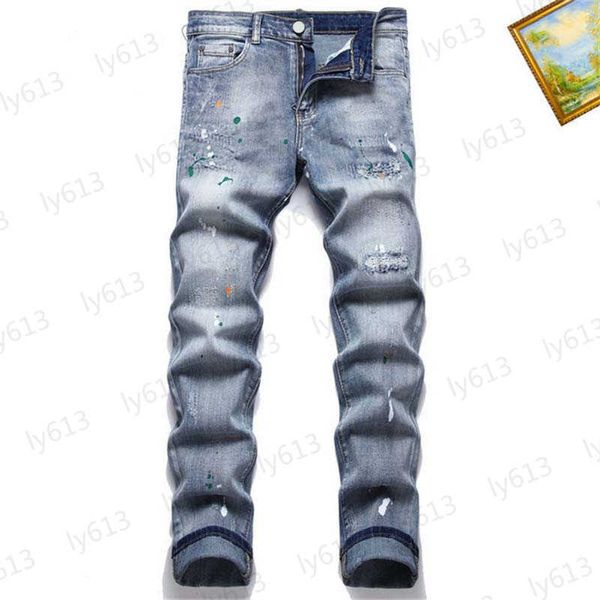 summer mens designer jeans spring trendy distressed print embellishments fashion casual loose fitting versatile slim pants male denim trouse, Blue
summer mens designer jeans spring trendy distressed print embellishments fashion casual loose fitting versatile slim pants male denim trouse, Blue