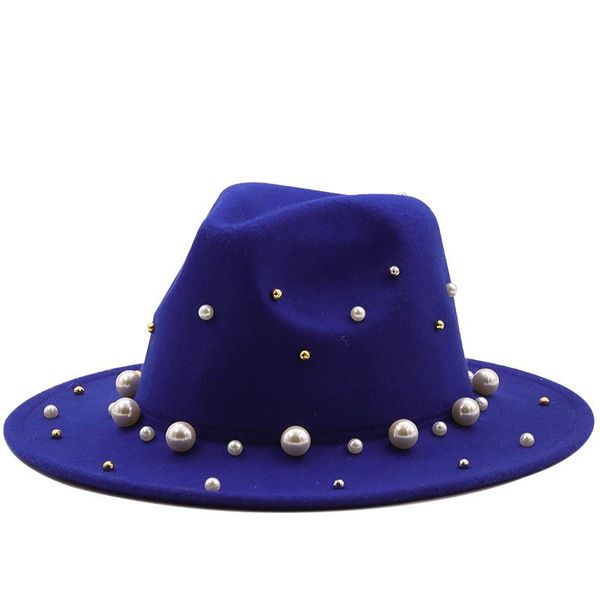 spring autumn women wide brim faux wool felt hat pearl decoration jazz party wedding tan fedora hat for ladies, Blue;gray
spring autumn women wide brim faux wool felt hat pearl decoration jazz party wedding tan fedora hat for ladies, Blue;gray