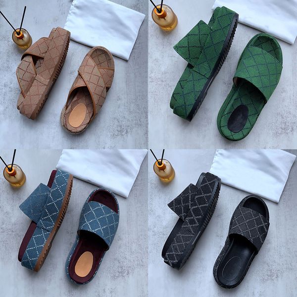 designer slippers womens fashion embroidered fabric canvas slides sandals girls 60mm platform slipper brown white black slip flops beach sli
designer slippers womens fashion embroidered fabric canvas slides sandals girls 60mm platform slipper brown white black slip flops beach sli