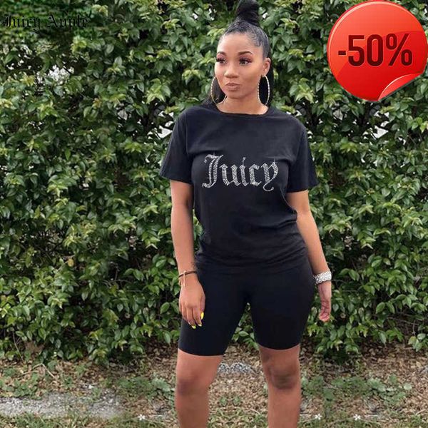 juicy apple women's tracksuits sportswear set letter t-shirt shorts suit summer clothing casual fashion female matching outfit, Gray
juicy apple women's tracksuits sportswear set letter t-shirt shorts suit summer clothing casual fashion female matching outfit, Gray