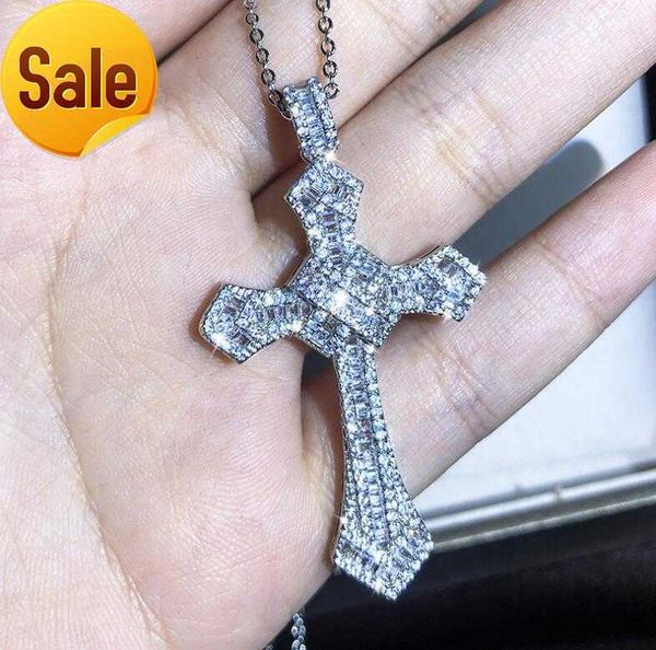 hip hop brilliant women men cross simulate diamond necklace pendant chain christian 2020 fine body jewelry punk brithday christmas gift, Silver
hip hop brilliant women men cross simulate diamond necklace pendant chain christian 2020 fine body jewelry punk brithday christmas gift, Silver