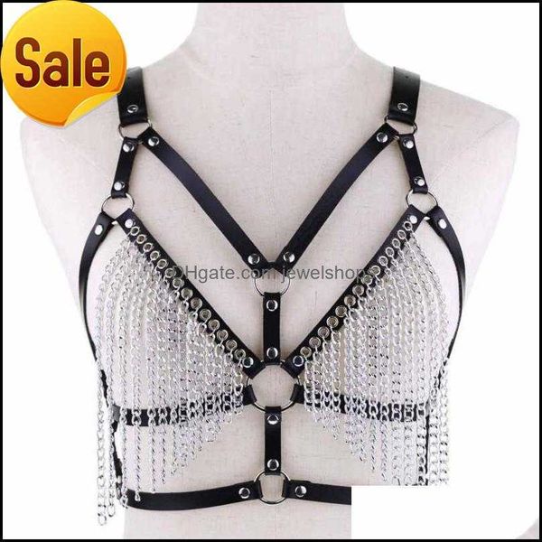 chains leather chain harness body bra chest goth punk necklace women summer festival fashion cage bondage j jewelshops dhvpz, Silver
chains leather chain harness body bra chest goth punk necklace women summer festival fashion cage bondage j jewelshops dhvpz, Silver