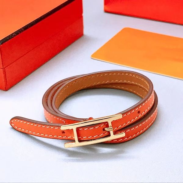 calfskin h bracelet leather three-loop punk fashion designer adjustable bracelets for women luxury jewelry, Black
calfskin h bracelet leather three-loop punk fashion designer adjustable bracelets for women luxury jewelry, Black