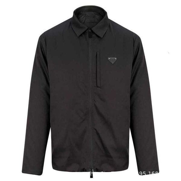 

Jackets Men's High Edition P Family Triangle Emblem Nylon Windproof Coat Fashion OS Fit and Women's Jacket WQIT, Black