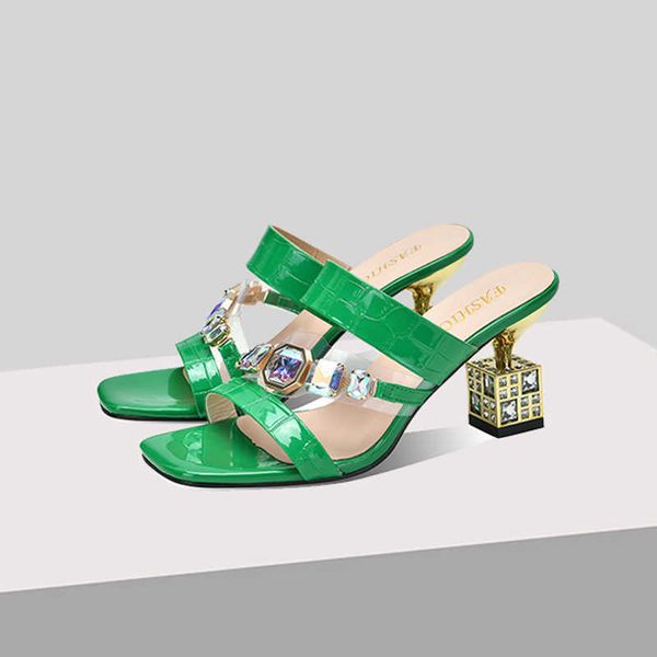 sandals green pu leather fretwork heels women slippers pointed rhinestone nonslip designer slides fashion comfor slip on party shoes j230428, Black
sandals green pu leather fretwork heels women slippers pointed rhinestone nonslip designer slides fashion comfor slip on party shoes j230428, Black