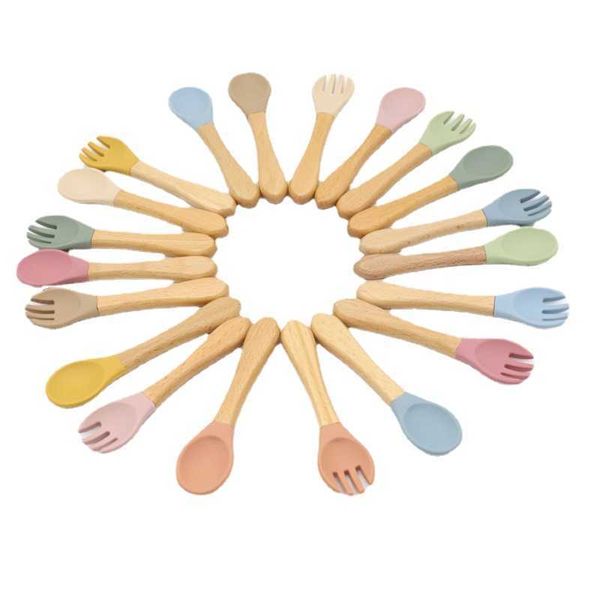 cups dishes utensils 1/2pcs baby silicone spoon fork set wooden handle baby feeding spoon and fork toddlers cutlery set infant food accessor
cups dishes utensils 1/2pcs baby silicone spoon fork set wooden handle baby feeding spoon and fork toddlers cutlery set infant food accessor