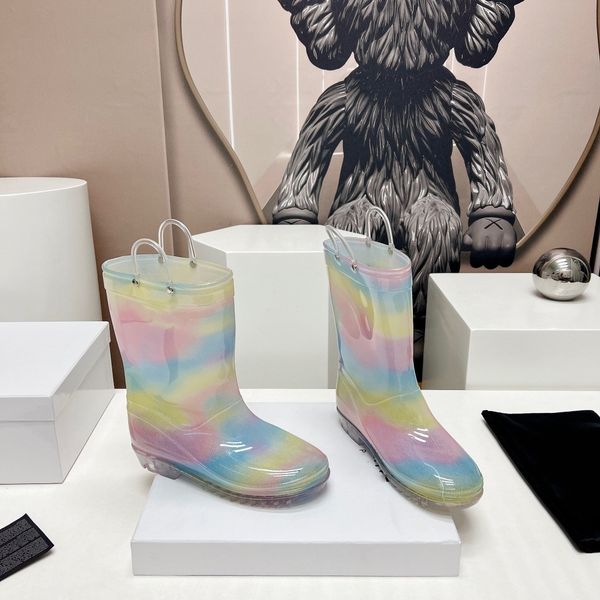rain boots luxury designer high platform big head thick bottom non-slip ankle boots jelly color all-match size 36-40, Black
rain boots luxury designer high platform big head thick bottom non-slip ankle boots jelly color all-match size 36-40, Black