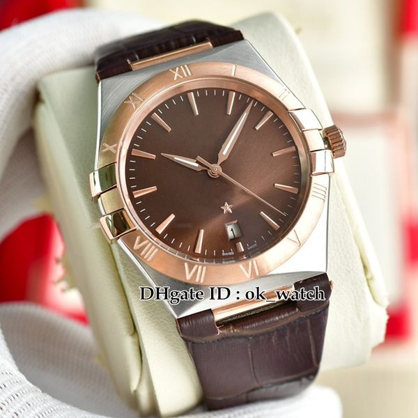new 39mm automatic mens watch 131.23.39.20.13.001 date rose gold bezel brown leather strap gents popular watches 14 colors, Slivery;brown
new 39mm automatic mens watch 131.23.39.20.13.001 date rose gold bezel brown leather strap gents popular watches 14 colors, Slivery;brown