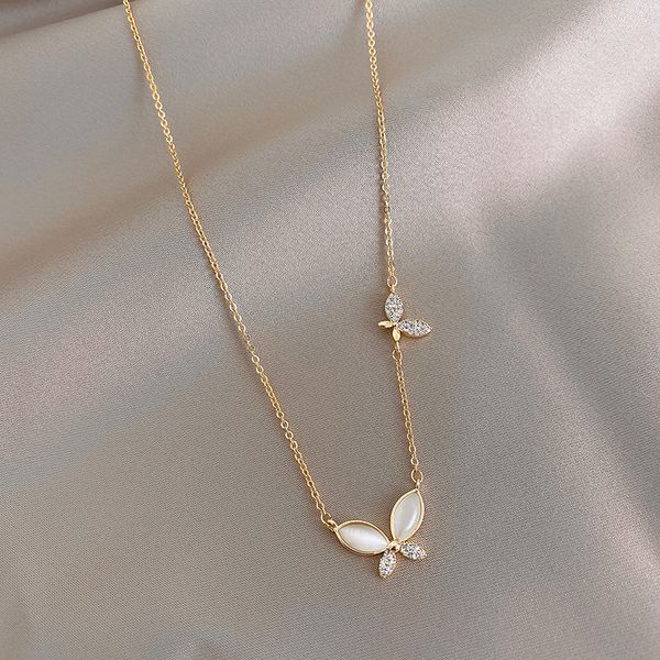 diamond cat's eye butterfly necklace female 2023 new tide light luxury niche collarbone chain temperament cold wind accessories, Silver
diamond cat's eye butterfly necklace female 2023 new tide light luxury niche collarbone chain temperament cold wind accessories, Silver