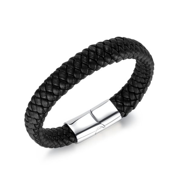 fashion black braided leather bracelet men's magnetic suction buckle stainless steel bracelet for women mens gifts 12mm 7.87inch, White
fashion black braided leather bracelet men's magnetic suction buckle stainless steel bracelet for women mens gifts 12mm 7.87inch, White