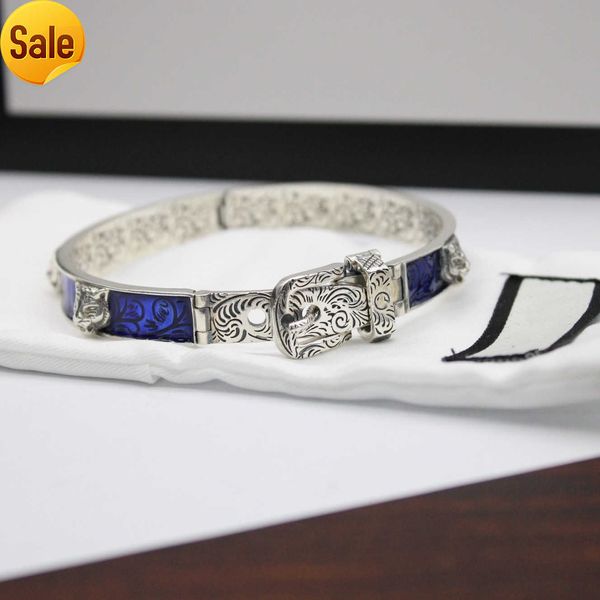 fashion blue domineering tiger head bracelet pattern enamel silver plated vintage bracelet supply nrj, Black
fashion blue domineering tiger head bracelet pattern enamel silver plated vintage bracelet supply nrj, Black