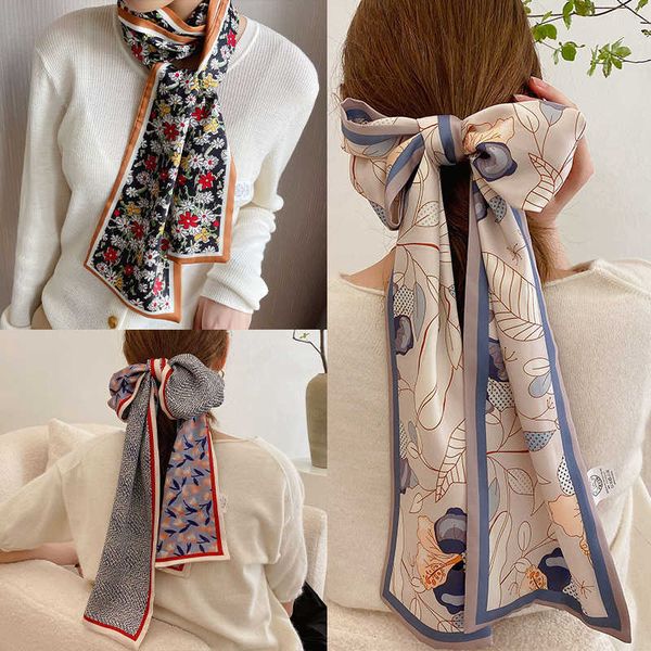 scarves elegant floral silk scarf long skinny hairbands foulard neckerchief 2022 spring new women decoration hair band scarves ties j230428, Blue;gray
scarves elegant floral silk scarf long skinny hairbands foulard neckerchief 2022 spring new women decoration hair band scarves ties j230428, Blue;gray