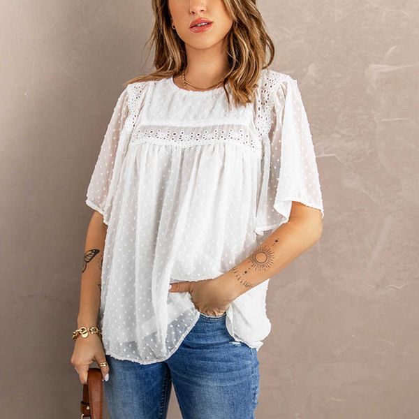 shiying middle aged chiffon shirt women's spring/summer 2023 new solid short sleeve large, White
shiying middle aged chiffon shirt women's spring/summer 2023 new solid short sleeve large, White