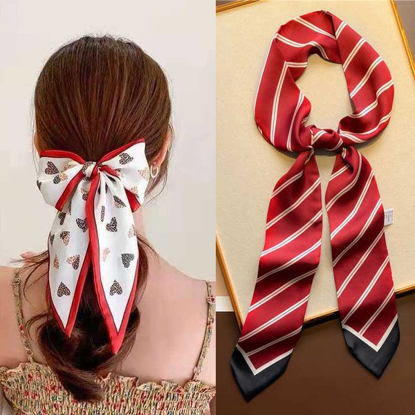 scarves new skinny silk scarf women hair band bag wirst foulard ladies ribbon neck tie spring headband kerchief 2022 popular accessores j230, Blue;gray
scarves new skinny silk scarf women hair band bag wirst foulard ladies ribbon neck tie spring headband kerchief 2022 popular accessores j230, Blue;gray