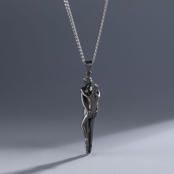 europe and the united states new couple pendant necklace villain hug necklace cross-border boom couple necklace, Silver
europe and the united states new couple pendant necklace villain hug necklace cross-border boom couple necklace, Silver