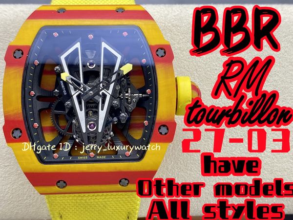 bbr rmul27-03 tourbillon mechanical movement spanish matador, ntpt carbon fiber case full table only 43.5g, grade 9 hardness sapphire mirror, Slivery;brown
bbr rmul27-03 tourbillon mechanical movement spanish matador, ntpt carbon fiber case full table only 43.5g, grade 9 hardness sapphire mirror, Slivery;brown