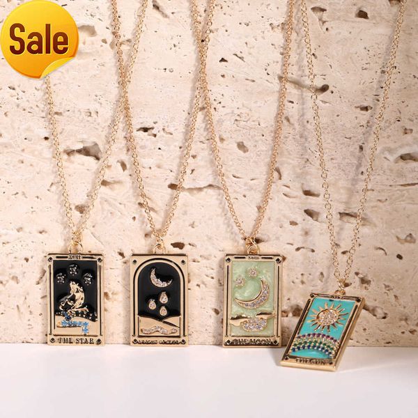 2023 new design vintage star sun moon empress magician lover queen rectangular gold plated pendant tarot card necklace mystic christmas jewe, Silver
2023 new design vintage star sun moon empress magician lover queen rectangular gold plated pendant tarot card necklace mystic christmas jewe, Silver