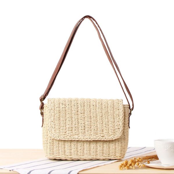 new cross-body hand-woven bag beach resort straw bag 
new cross-body hand-woven bag beach resort straw bag