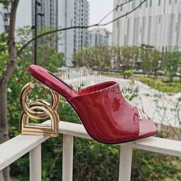 gold metal letter strange heel mules for girls leather peep toe slip-on summer sandals women aa220316, Black
gold metal letter strange heel mules for girls leather peep toe slip-on summer sandals women aa220316, Black