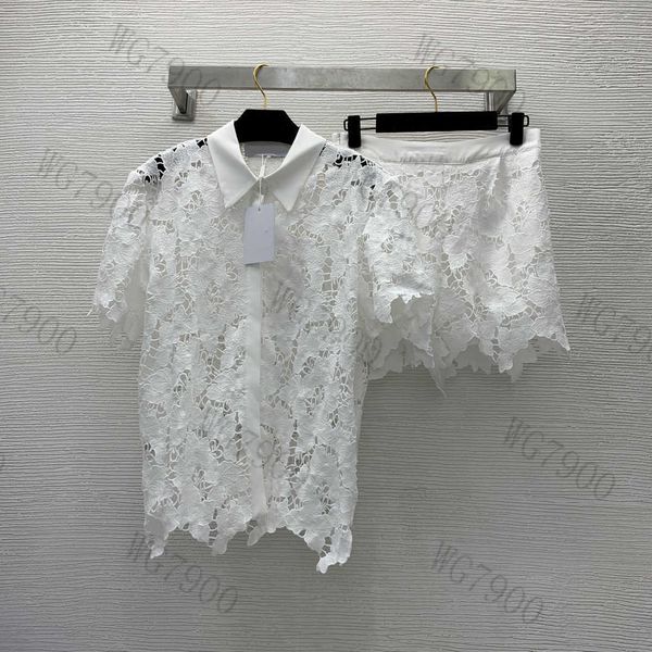 summer high-end women designer pants sets custom hollow see-through water-soluble lace suit button down lapel short-sleeved shirt zipper hig, White
summer high-end women designer pants sets custom hollow see-through water-soluble lace suit button down lapel short-sleeved shirt zipper hig, White