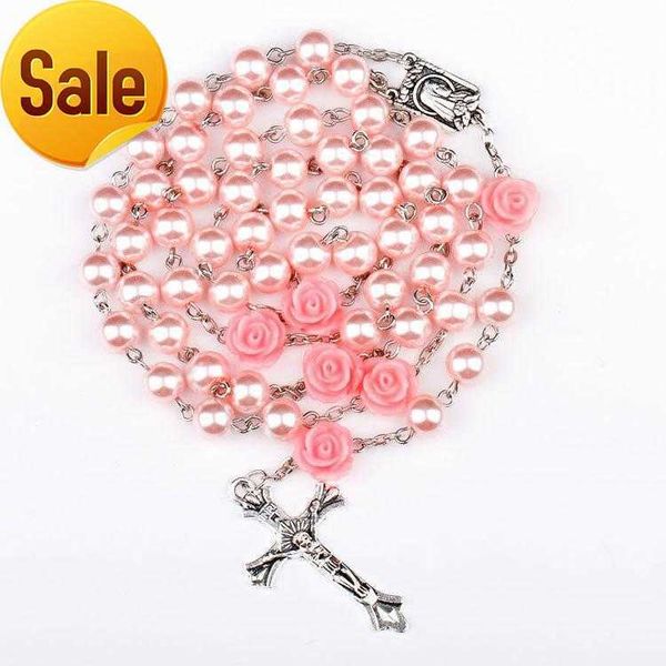 pendant necklaces pink rose crystal rosary necklace catholic vintage cross long religious jewelry 2023, Silver
pendant necklaces pink rose crystal rosary necklace catholic vintage cross long religious jewelry 2023, Silver