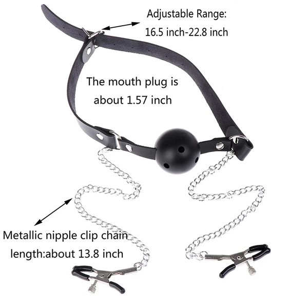sewing notions sm bondage erotic products metal nipple clamp chain mouth gag toys for women breast fetish labia clip stimula oral blowjob 3d, Black
sewing notions sm bondage erotic products metal nipple clamp chain mouth gag toys for women breast fetish labia clip stimula oral blowjob 3d, Black