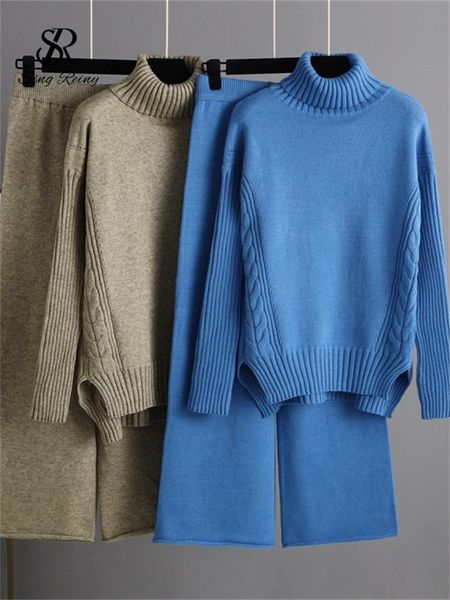 pants singreiny women casual sweater sets loose turtleneck sweater+wide leg long pants ladies winter fashion knitted two pieces suits, White
pants singreiny women casual sweater sets loose turtleneck sweater+wide leg long pants ladies winter fashion knitted two pieces suits, White
