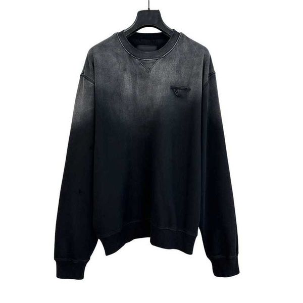Hoodies Men' Sweatshirts FW high version P family triangle gradient washed pure cotton round neck casual loose 380g men' and women' hoodie JQ2K, Black
Hoodies Men' Sweatshirts FW high version P family triangle gradient washed pure cotton round neck casual loose 380g men' and women' hoodie JQ2K, Black
