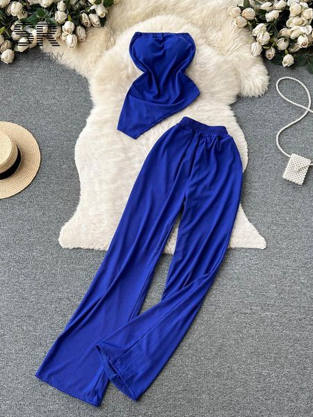 pants singreiny fashion two piece sets women irregular strapless elastic waist pocket vacation y2k streetwear casual suits, White
pants singreiny fashion two piece sets women irregular strapless elastic waist pocket vacation y2k streetwear casual suits, White