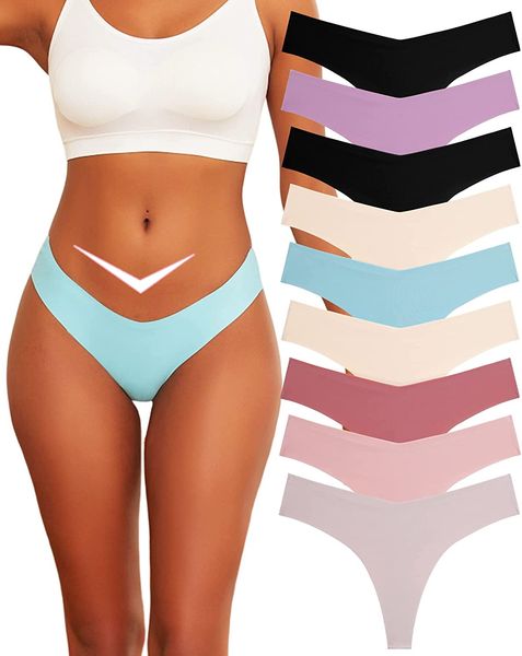 finetoo 9 pack seamless thongs for women no show underwear v waisted comfortable thong panties xs-l, Red;black
finetoo 9 pack seamless thongs for women no show underwear v waisted comfortable thong panties xs-l, Red;black